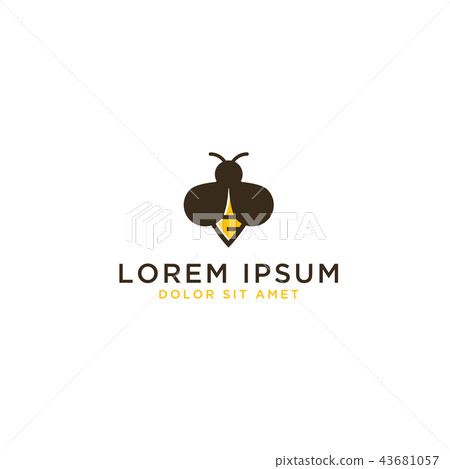 Bee logo design template Bee logo design template 43681057