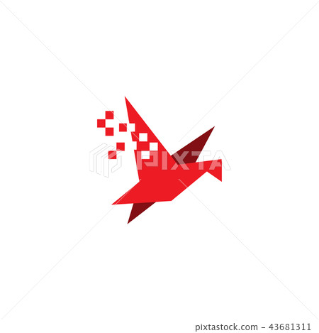 Bird logo icon graphic template Bird logo icon graphic template 43681311