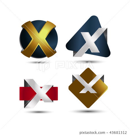Collection of abstract letter x logo design Collection of abstract letter x logo design 43681312