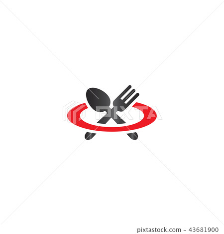Spoon and fork logo design template 43681900