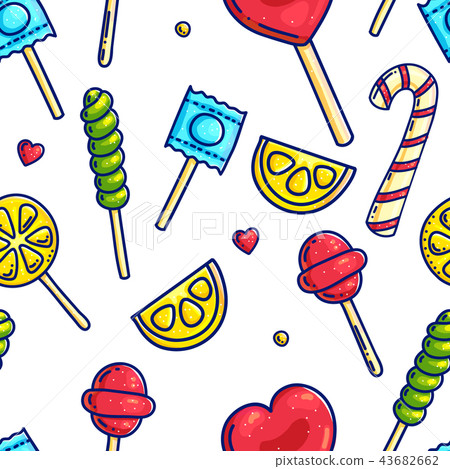 Colorful candies seamless pattern 43682662