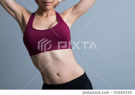Athlete young Japanese woman Athlete young Japanese woman 43684339