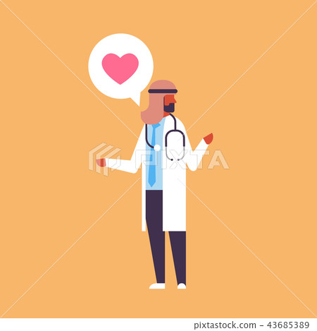 arabic doctor heart icon medical online consultation healthcare concept arab man hospital worker arabic doctor heart icon medical online consultation healthcare concept arab man hospital worker 43685389