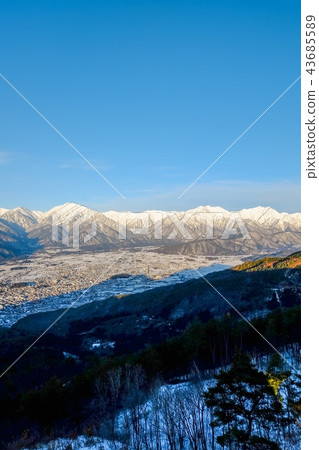 Winter scenery of Shinshu and Omachi city Winter scenery of Shinshu and Omachi city 43685589
