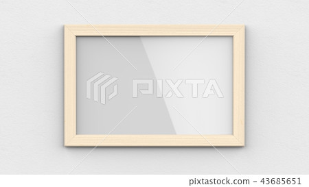 水平木的畫框 43685651