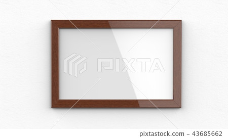 木製相框暗色水平設置 43685662