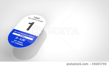 One day contact lens Right copy space 43685749