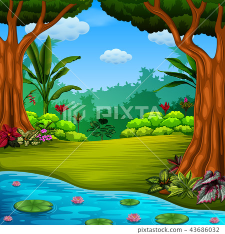 Cartoon Forest Drawing - How To Draw A Cartoon Forest Step By Step