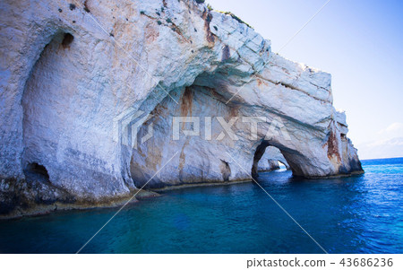Blue caves in greece Blue caves in greece 43686236