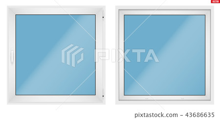 PVC window with one sash 43686635