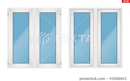 PVC window with two sash 43686641