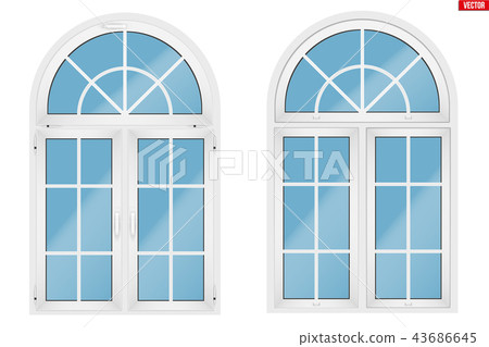 PVC window with arch 43686645
