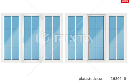 PVC window with three sash 43686646