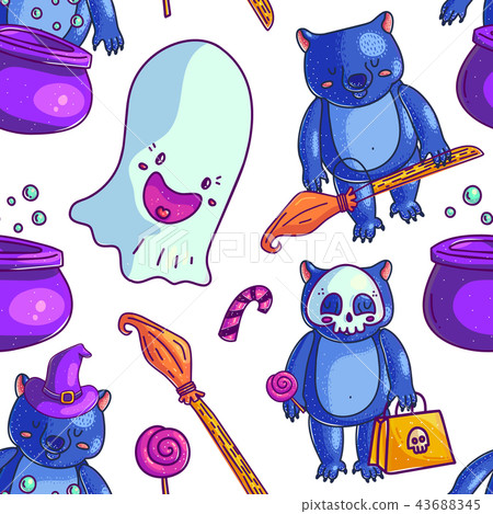 halloween seamless pattern 43688345