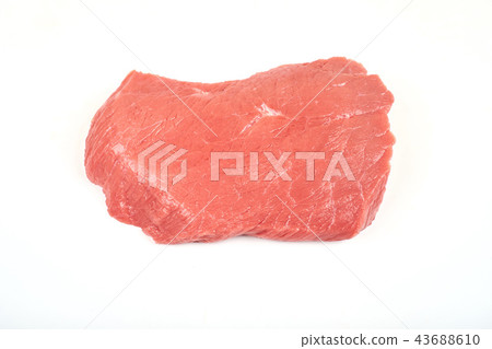 piece of raw meat on white background. 43688610