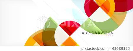 Vector circular geometric abstract background 43689333
