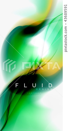 Fluid flowing wave abstract background Fluid flowing wave abstract background 43689591