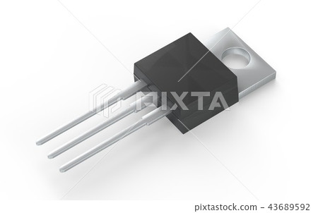 Isolated TO-220 MOSFET electronic package 3d illustration Isolated TO-220 MOSFET electronic package 3d illustration 43689592