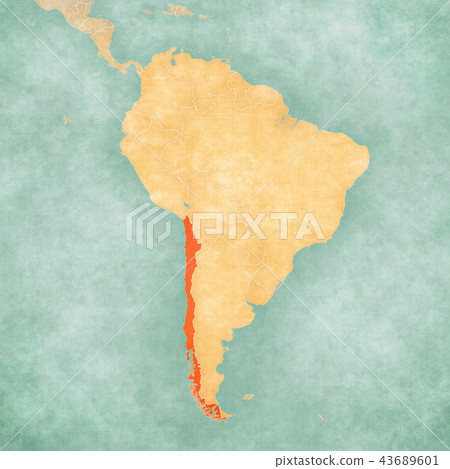 Map of South America - Chile 43689601