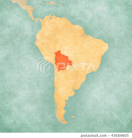 Map of South America - Bolivia 43689605
