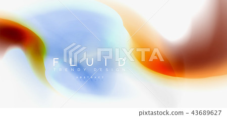 Mixing liquid color flow abstract background. Trendy abstract layout template for business or Mixing liquid color flow abstract background. Trendy abstract layout template for business or 43689627
