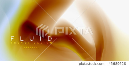 Color flowing wave, trendy liquid design template Color flowing wave, trendy liquid design template 43689628