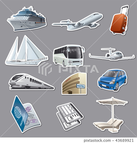 stickers for traveling and resort 43689921