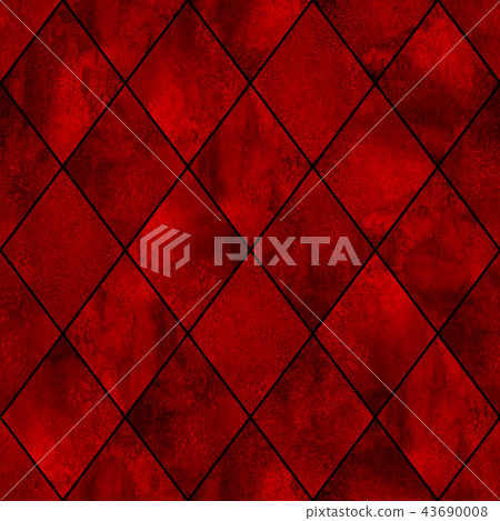 Argyle bloody grunge watercolor seamless pattern 43690008