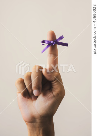 purple ribbon for the world alzheimers day 43690028