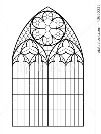 Medieval Gothic contour window 43690335