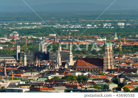 Aerial view of Munich. Munich, Bavaria, Germany Aerial view of Munich. Munich, Bavaria, Germany 43690588
