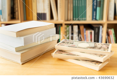 Financial education bill bundle 10,000 yen bill property bookshelf royalties 43690632