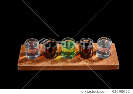 Summer cocktail on isolated black background Summer cocktail on isolated black background 43690652