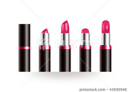 3D virtual Lipstick pink color with silver 3D virtual Lipstick pink color with silver 43690946