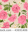 Seamless pattern with roses.  43691406