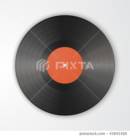 Gramophone Vinyl Lp Record Template Isolated On 插圖素材 圖庫