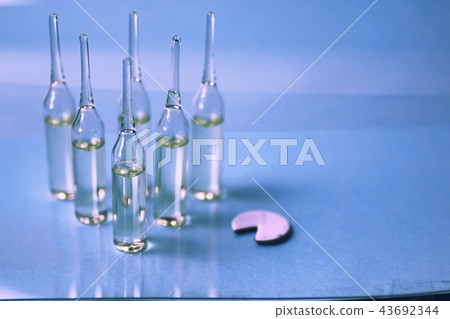 medical ampoules isolated medical ampoules isolated 43692344
