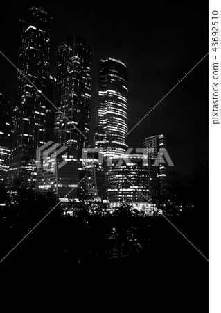 Business center with high skyscrapers 43692510