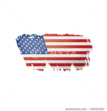 USA flag, vector illustration on a white background 43692887