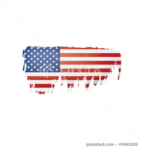 USA flag, vector illustration on a white background 43692889