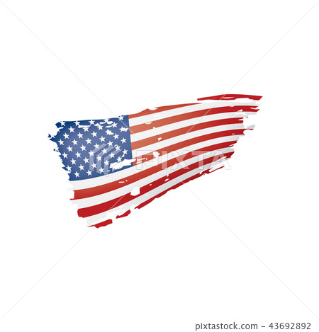 USA flag, vector illustration on a white background USA flag, vector illustration on a white background 43692892