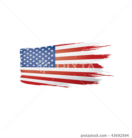 USA flag, vector illustration on a white background USA flag, vector illustration on a white background 43692894