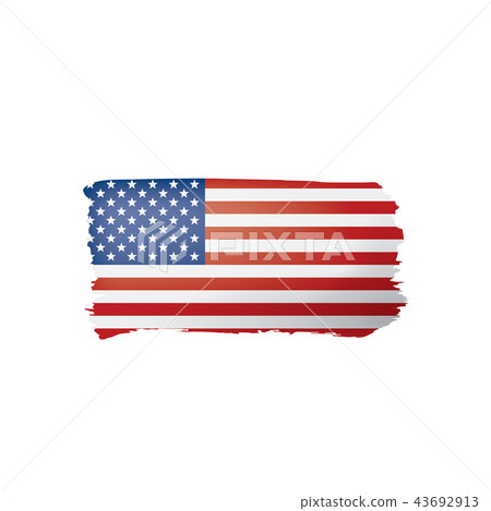 USA flag, vector illustration on a white background 43692913
