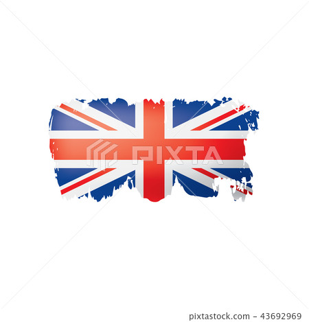 United Kingdom flag, vector illustration on a white background 43692969