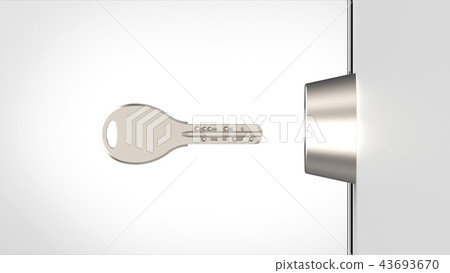 Dimple key and keyhole - Stock Illustration [43693670] - PIXTA