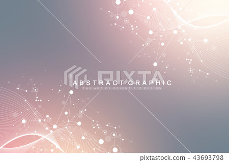 Big Genomic Data Visualization. DNA helix, DNA strand, DNA Test. Molecule or atom, neurons. Abstract Big Genomic Data Visualization. DNA helix, DNA strand, DNA Test. Molecule or atom, neurons. Abstract 43693798