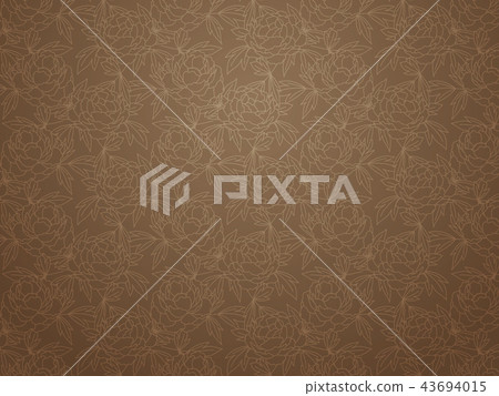 Western style wallpaper style pattern of peony 43694015