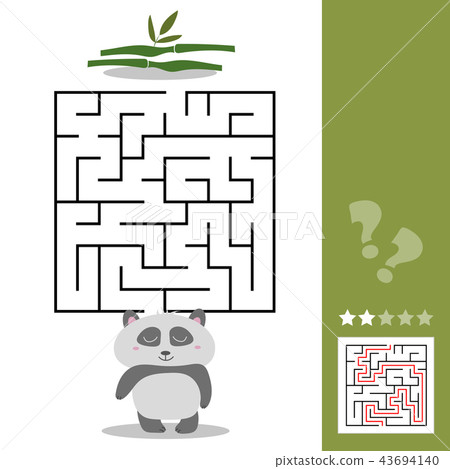 Panda Maze Game - help hungry panda find right way to his bamboo - with solution 43694140
