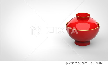 Bowl vermilion left copy space 43694669