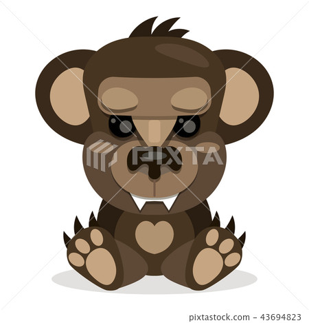 Cute Teddy bear smiling.Toy for children. Vector 43694823